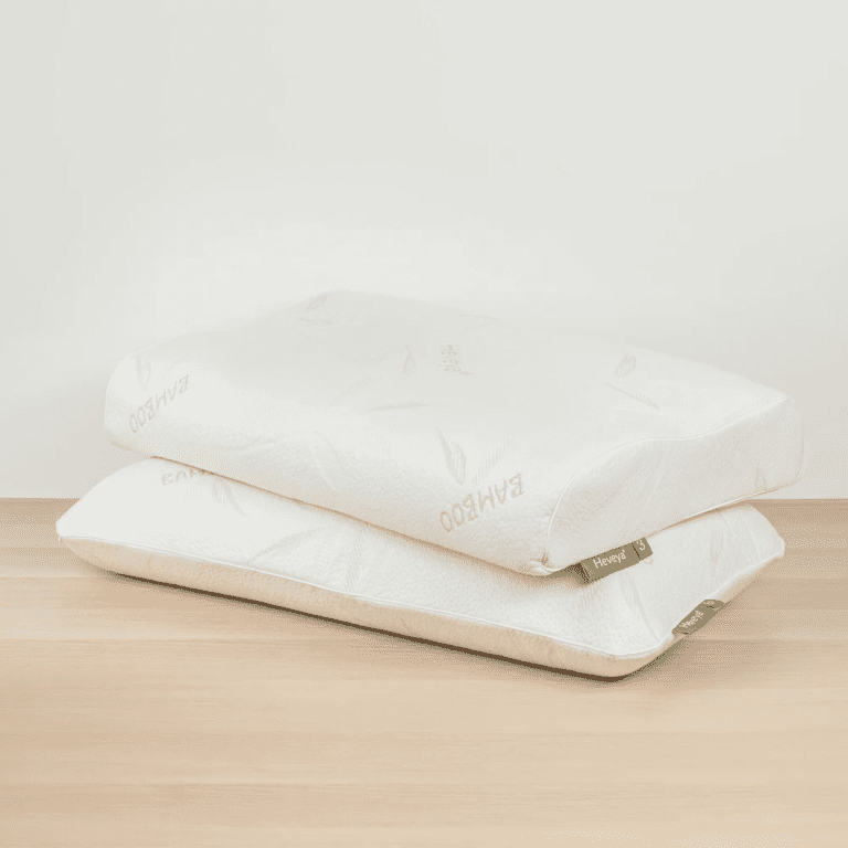 Explore the Heveya® Organic & Natural Latex Pillow Set options. Choose your perfect combination of firmness (soft, medium, firm) and shape (standard, contour) for personalized sleep comfort and spinal alignment.